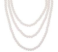 Trimming Shop Collier à perles artificielles de 120 cm de long, accessoires des années 1920, bijoux fantaisie, collier à chaîne pour fête, fête de mariage, accessoire de déguisement (1 pièce)