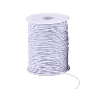 Trimming Shop Cordon élastique blanc de 1,5 mm de large, finition lisse solide et extensible, bande élastique longue de 100 mètres pour la couture de vêtements, tricot, fabrication artisanale