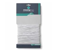 Trimming Shop Cordon élastique rond extensible blanc 2,5 mm x 10 m pour fabrication de bracelets, colliers, bijoux, couture, tricot, perles et loisirs créatifs
