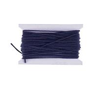 Trimming Shop Cordon en nylon satiné tressé de 1,2 mm pour macramé, perles, pompons, travaux manuels, projets de bricolage, 10 m, bleu marine