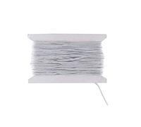 Trimming Shop Cordon en nylon satiné tressé de 1,2 mm pour macramé, perles, pompons, travaux manuels, projets de bricolage, 10 m, argenté