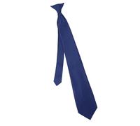 Trimming Shop Cravate noire à clipser pour homme en polyester solide pré-nouée réglable noire à clipser lavable pour tenue formelle, mariages, funérailles, bal de fin d'année et célébration, bleu
