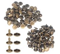 Trimming Shop Double Capuchon Rivets, Tubulaire Métal Clous pour Vêtements Réparation & Remplacements, Couture, Cuir Artisanat,DIY Projets, 10mm x 9mm, Bronze, 100 Ensembles