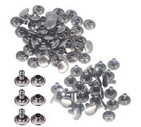 Trimming Shop Ensemble de 100 Pieces 6mm Tubulaire Double Capuchon Rivets Craftsman Réparation Cadre Clous - Bronze À Canon Noir, 15MM