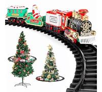 Trimming Shop Ensemble de train de sapin de Noël à piles - Décoration d'intérieur fantaisie avec lumières festives et accessoires pour autour du sapin de Noël