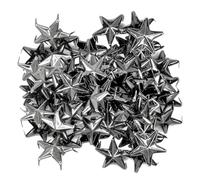 Trimming Shop Étoile Clous Griffe Rivets, Nailhead Punk Décoratif Main Presse Pointes pour DIY, Scrapbooking, Gothique & Accessoires Mode, 10mm, Gunmetal, 50pcs