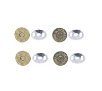 Trimming Shop Fermoir magnétique en métal Fermeture à bouton pression 2 rondelles pour le bricolage de vêtements, artisanat, porte-monnaie, manteau en cuir, Métal, Or (14 mm)