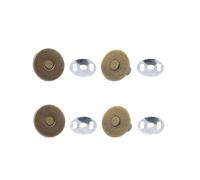 Trimming Shop Fermoir magnétique en métal Fermeture à bouton pression 2 rondelles pour le bricolage de vêtements, artisanat, porte-monnaie, manteau en cuir, Métal, Bronze (18 mm)