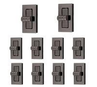 Trimming Shop Fermoir rectangulaire avec verrouillage rotatif pour sac à main en cuir, remplacement de boucle pour sac à bandoulière en cuir, accessoire de fabrication de sac, métal brossé, 10 mm x 20