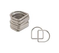 Trimming Shop Fermoirs en métal soudé en D Boucles durables pour Colliers de Chien Ceinture Projets de Bricolage Sac à Main Sac à Main, Argent, 20mm, 20 Pièces