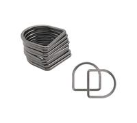 Trimming Shop Fermoirs en métal soudé en D Boucles durables pour Colliers de Chien Ceinture Projets de Bricolage Sac à Main Sac à Main, Gunmetal, 20mm, 50 Pièces