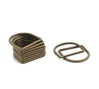 Trimming Shop Fermoirs en métal soudé en D Boucles durables pour Colliers de Chien Ceinture Projets de Bricolage Sac à Main Sac à Main, Bronze, 40mm, 50 Pièces
