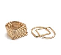 Trimming Shop Fermoirs en métal soudé en D Boucles durables pour colliers de chien Ceinture Projets de bricolage Sac à main Sac à main, Doré, 25mm, 50 Pièces