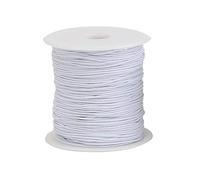 Trimming Shop Fil de Couture élastique Blanc de 1 mm de Large pour froncer - Rouleau Complet de Cordon Extensible de 500 Metres - Bobine de Ficelle élastique pour la Confection de vêtements