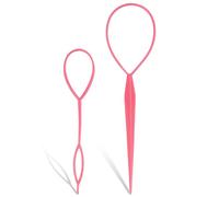 Trimming Shop Hair Tresse Topsy Tool, Pince à Queue de Cheval, Outil de coiffage Durable, Accessoire de tressage Tendance pour Femmes et Filles (Rose, 2 pièces)