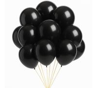 Trimming Shop Helium-Grade Latex Ballons pour Anniversaire, Anniversaire, Enfants Fête Supply, Bébé Douche, Noël, Spécial Ã‰vénement Décorations - Noir, 25pcs