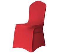 Trimming Shop Housse de chaise rouge en élasthanne pour devant plat en tissu extensible, amovible et lavable pour décoration de mariage, banquet, cérémonie, hôtel, salle à manger, fête, 1 pièce