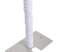 Trimming Shop Housse de protection pour poteaux - Housse de poteau vertical à double couture - Housse extensible en élasthanne pour tuyaux, rideaux et toiles de fond - 22,9 m - Blanc - 5,1 cm