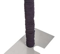 Trimming Shop Housse de protection pour poteaux - Housse de poteau vertical à double couture - Housse extensible en élasthanne pour tuyaux, rideaux et toiles de fond - 22,9 m - Noir - 5,1 cm - Droit