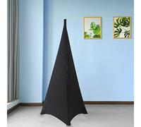 Trimming Shop Housse de trépied Extensible Triple Face Noire pour Anniversaire, Mariage, réception, banquets, fêtes, événements spéciaux, Lavable, 1 pièce