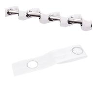 Trimming Shop Illets Rideau Bande avec 8 Métal Argent Anneaux pour 40mm Pôle en Rideaux, Rideaux, Porte Décoration & DIY Fenêtre Accessoires ( 1 Mètre Long, Blanc )
