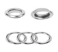 Trimming Shop Œillets ronds de 30mm avec rondelles, œillets à grommet pour bâche, artisanat du cuir, réparation, anneaux à œillets ronds de rideau pour bricolage, fixation sur toile, bannières en
