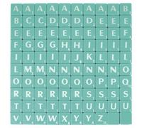Trimming Shop Ivoire Plastique Tuiles avec Noir Lettres & Numéros pour DIY Arts Et Loisirs Créatifs Scrapbooking Planche Jeux Pièce de Rechange Épellation Pendentifs Bijoux Faisant - Vert, 300pcs