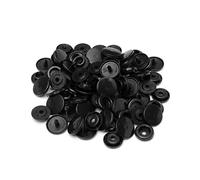 Trimming Shop Kam Lot de 500 boutons pression en plastique noir T3 (taille 16) pour couches, blazers, vêtements d'enfants, costumes, travaux manuels, vestes, chemises et tissus d'ameublement