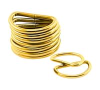 Trimming Shop Lot de 10 anneaux en D en métal non soudé durables pour sac à main, sangle de sangle, sac à main, colliers de chien, ceintures, projets de bricolage, 20 mm, doré