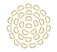 Trimming Shop Lot de 10 anneaux en D en métal non soudés durables pour sac à main, sac à dos, sangle de sangle, sac à main, colliers de chien, ceintures, accessoires de bricolage, 20 mm, doré