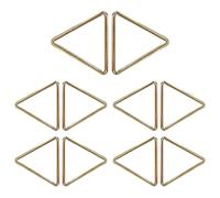 Trimming Shop Lot de 10 Anneaux Ouverts triangulaires fermés en métal pour Sangles, Bracelets, Sacs à Main, Ceintures, Bagages, 40 mm, doré