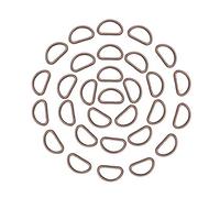 Trimming Shop Lot de 10 attachesurs en D non soudés, boucles métalliques durables pour sac à main, sangle, porte-monnaie, laisse de chien, ceintures, quincaillerie, sac à dos, projets de bricolage