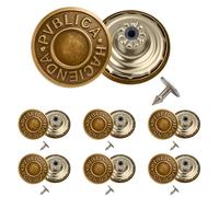 Trimming Shop Lot de 10 boutons de rechange de 25 mm pour jeans, vestes, jupes, bronze