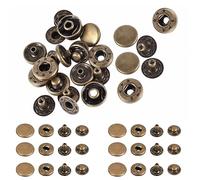 Trimming Shop Lot de 10 boutons-pression à ressort en S de 10 mm, durables et légers, pour loisirs créatifs, réparation de vêtements, sac à main, bronze