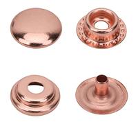 Trimming Shop Lot de 10 boutons pression en 4 parties de 10 mm, durables et légers, sans couture en métal pour travaux manuels, vestes, réparation de vêtements, sacs à main, or rose, 10 pièces
