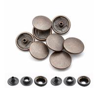 Trimming Shop Lot de 10 boutons pression en métal robuste pour vêtements, sacs à main, couture, vestes en cuir et fournitures de bricolage Noir 15 mm