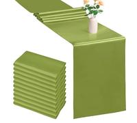 Trimming Shop Lot de 10 chemins de Table en Satin 27,9 x 274,3 cm pour fête de Noël, écharpes de Chaise, guirlandes, Mariage, réception, décoration d'événement, Vert Sauge
