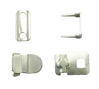 Trimming Shop Lot de 10 Fermetures à Crochet et Barre argentées 10 mm, pour Pantalons, Jupes, Tuniques, sous-vêtements, fermoirs Non Cousus, vêtements de Mode, projets de Bricolage