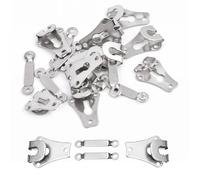 Trimming Shop Lot de 10 Fermetures à Crochet et Barre argentées de 9 mm pour Pantalons, Jupes, Tuniques, sous-vêtements, fermoirs à Coudre, vêtements de Mode, projets de Bricolage