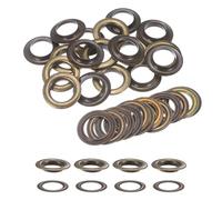 Trimming Shop Lot de 10 œillets à riveter avec rondelles, Diamètre intérieur 40 mm, bronze, 40 mm