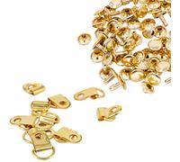 Trimming Shop Lot de 100 anneaux en D pour cadre photo de 10 mm avec double capuchon de 6 mm pour crochets de suspension, support mural, miroir, projets de bricolage (or, 100 pièces)