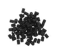 Trimming Shop Lot de 100 bouchons de cordon en silicone antidérapants et durables pour cordon de serrage élastique 9 mm x 6,5 mm Noir
