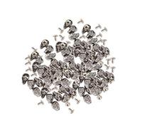 Trimming Shop Lot de 100 Clous de tête de Mort en métal avec Rivets à épingle pour Le Cuir, la décoration de vêtements, Les Accessoires Punk et Goth Métal, Argenté., 8mm x 13mm…