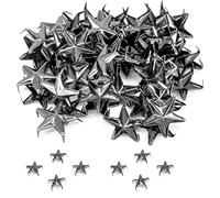 Trimming Shop Lot de 100 rivets à griffes en forme d'étoile, punk décoratifs pour bricolage, scrapbooking, gothique et accessoires de mode, 7 mm, Gunmetal