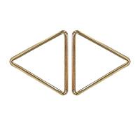 Trimming Shop Lot de 2 Anneaux de jonction triangulaires en métal pour Sangles, Bracelets, Sacs à Main, Ceintures, Bagages, 45 mm, dorés.