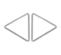 Trimming Shop Lot de 2 Anneaux de Saut triangulaires en métal fermés avec Boucle Triangulaire pour Sangles, Bracelets, Sacs à Main, Ceintures, Bagages, 45 mm, Argent, 2 pièces