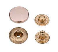Trimming Shop Lot de 20 boutons pression à ressort en alliage 4 parties en métal pour loisirs créatifs, réparation de vêtements, sacs à main (12,5 mm, dorés)