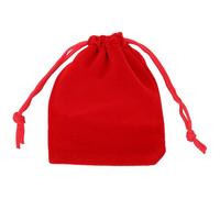 Trimming Shop Lot de 20 petits sacs cadeaux en velours avec cordon de serrage - Pochettes à bijoux bien cousues pour anniversaire, fête de mariage, loisirs créatifs - Rouge - 7 x 9 cm