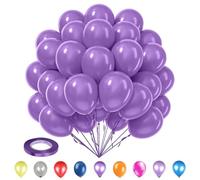 Trimming Shop Lot de 25 rouleaux de ruban à friser épais en latex de qualité à l'hélium pour fêtes prénatales, mariages, anniversaires, décorations de Pâques - 25,4 cm - Violet clair