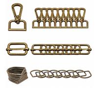 Trimming Shop Lot de 30 fermoirs pivotants en vrac avec anneaux en D pour sacs à main, porte-clés, sac à main, bronze